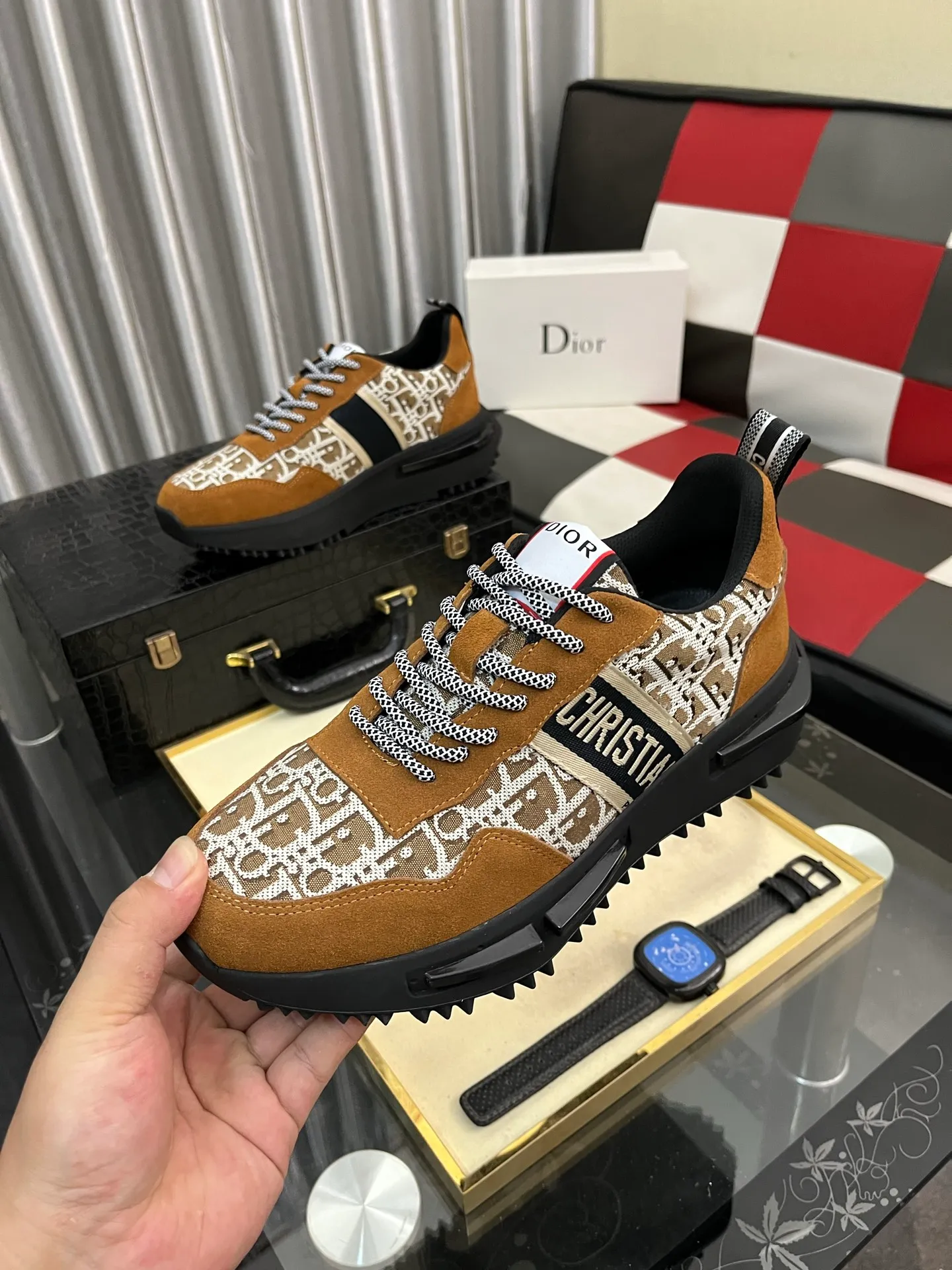 Men's shoes💰458⌚️⌚️"Dior DIOR*" latest hot style casual shoes, top brand [seduce] luxury~purchase, top~quality. [Strong] The upper is made of imported breathable cowhide with material ➕ breathable sheepskin feet (•) and fine workmanship. Code number: 38-442️⃣Colors available